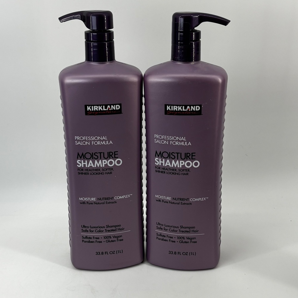 Kirkland Signature Moisture Shampoo 33.8 fl oz 2-Pack Professional Salon Formula